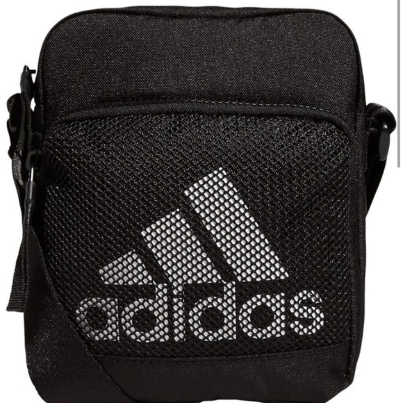 Adidas Logo Amplifier Crossbody 3 Stripes Bag in‎ Black - Picture 5 of 6